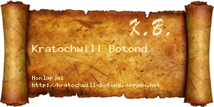 Kratochwill Botond névjegykártya